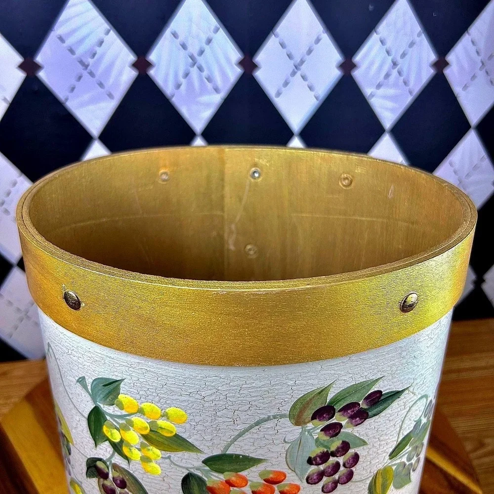 Vintage Tuscan Bin andTissue Box Cover‎ Decorative Set Office Accessory Set